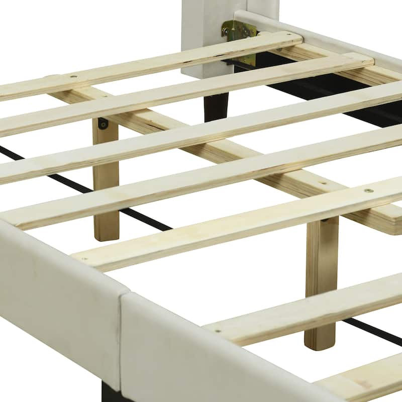 Twin Upholstered Bed with Headboard