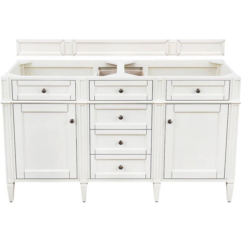 James Martin Vanities 650-V60D-M Brittany 60" Free Standing Double - Bright White