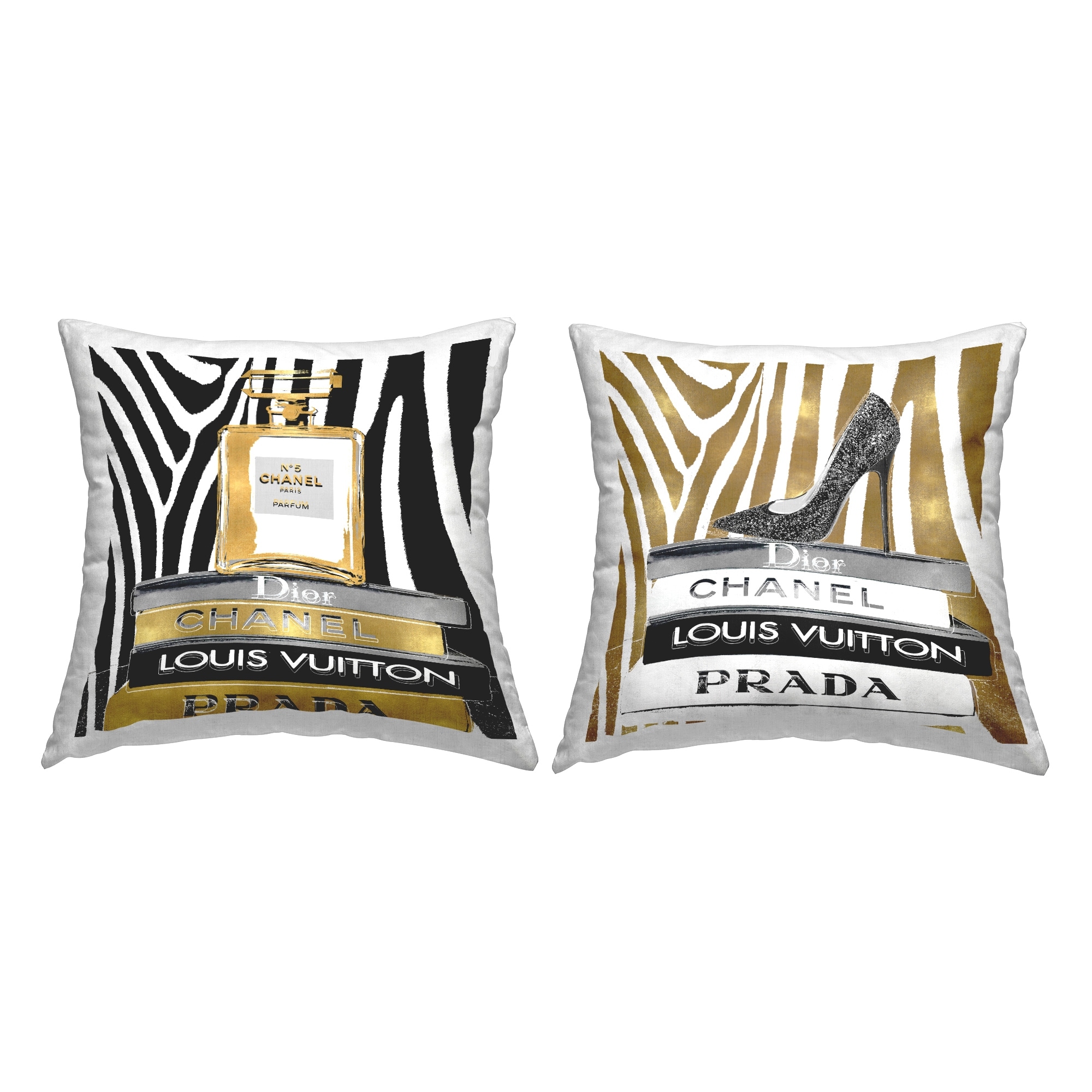 Stupell Industries Glam Zebra Print Fashion Book Stack Decorative Printed  Throw Pillows by Madeline Blake (Set of 2) - Bed Bath & Beyond - 36195331