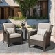 preview thumbnail 3 of 67, OVIOS 2-piece Patio Wicker Chairs Set Beige-Brown Wicker