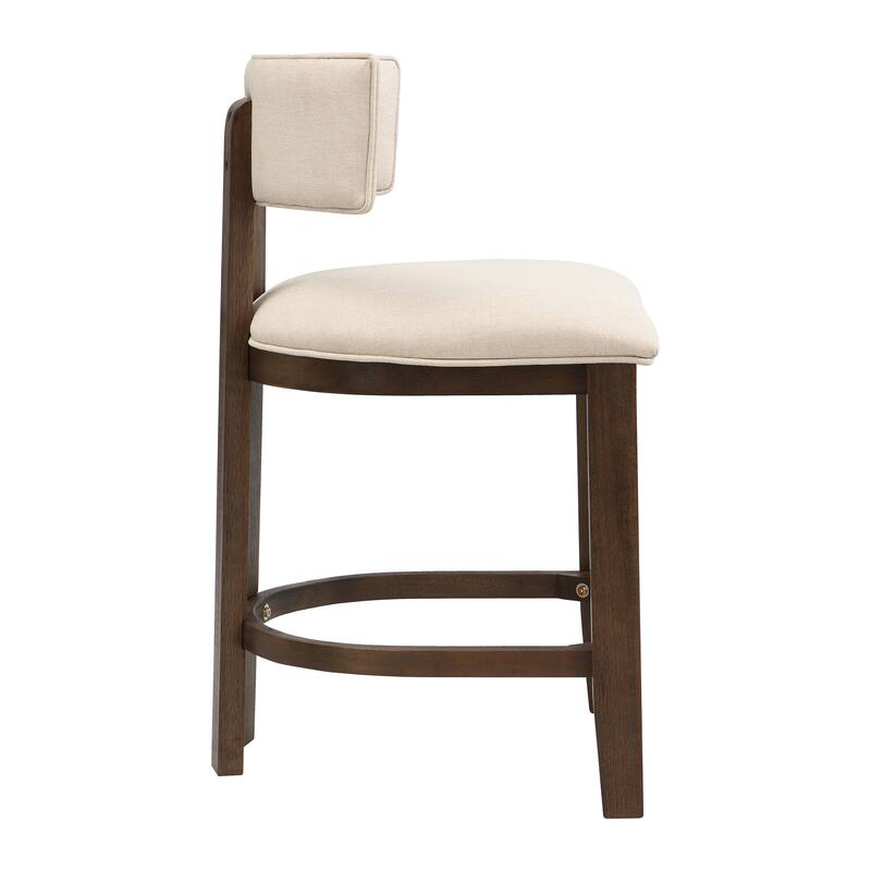 Christopher Knight Home - Dovey Contemporary Upholstered 26-Inch Counter Stool Set of 2 with Rubberwood Frame