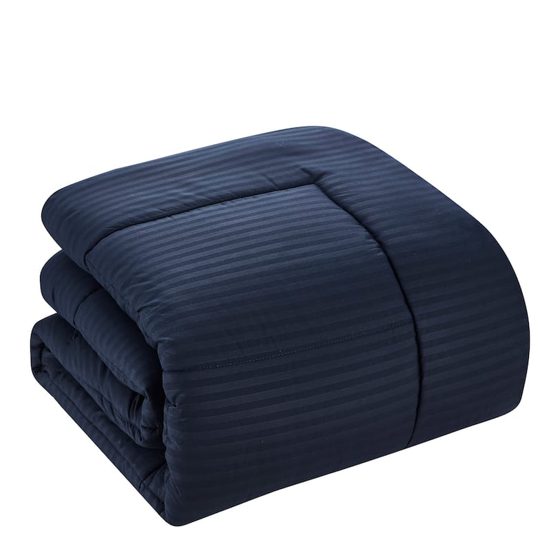 Soft Dobby 8-piece Striped Down Alternative Bed-in-a-Bag Set w/ Sheets