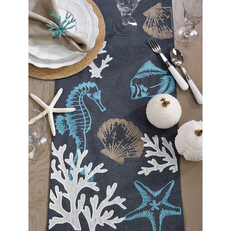 Sea life Print Table Runner