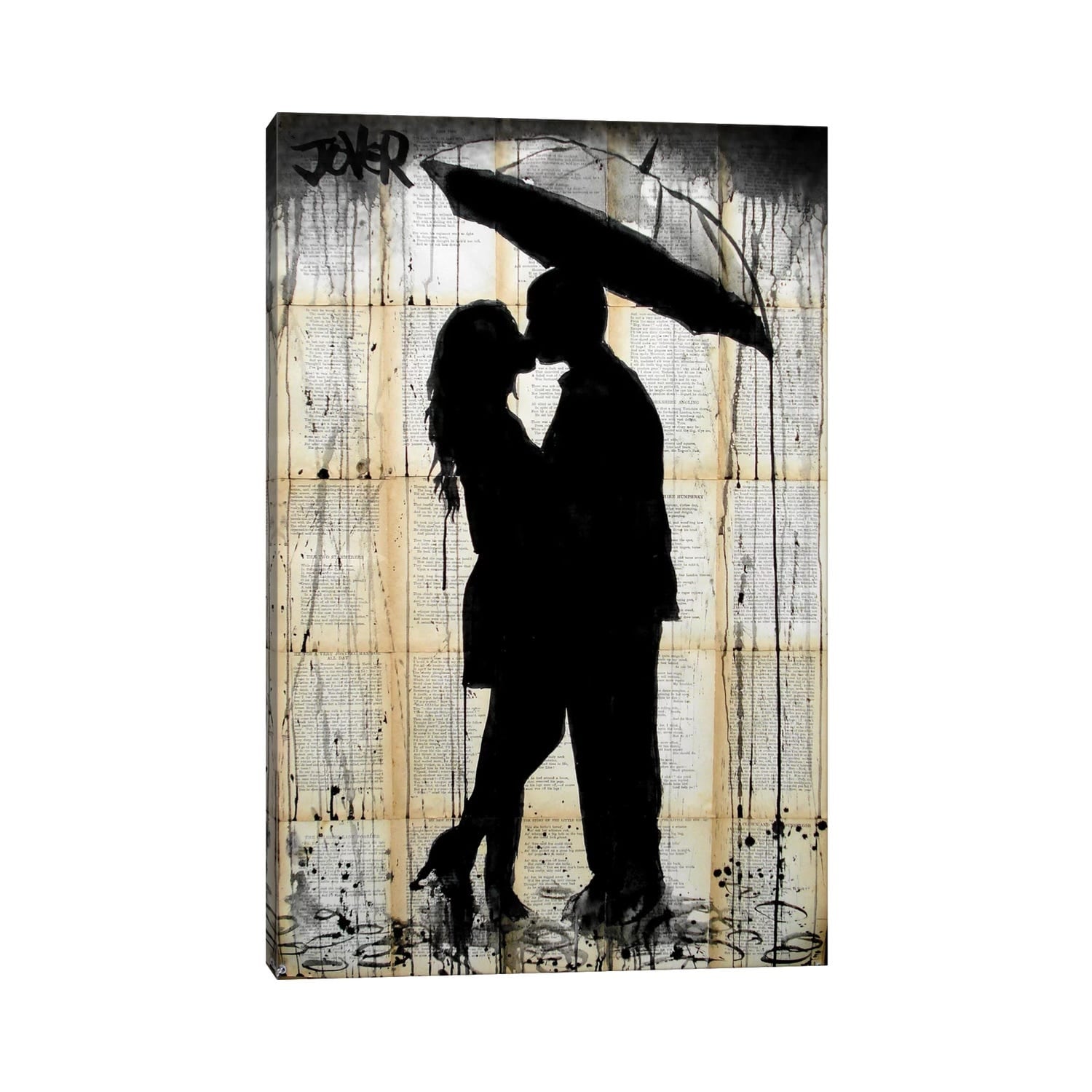 iCanvas "Rain Lovers" by Loui Jover Canvas Print