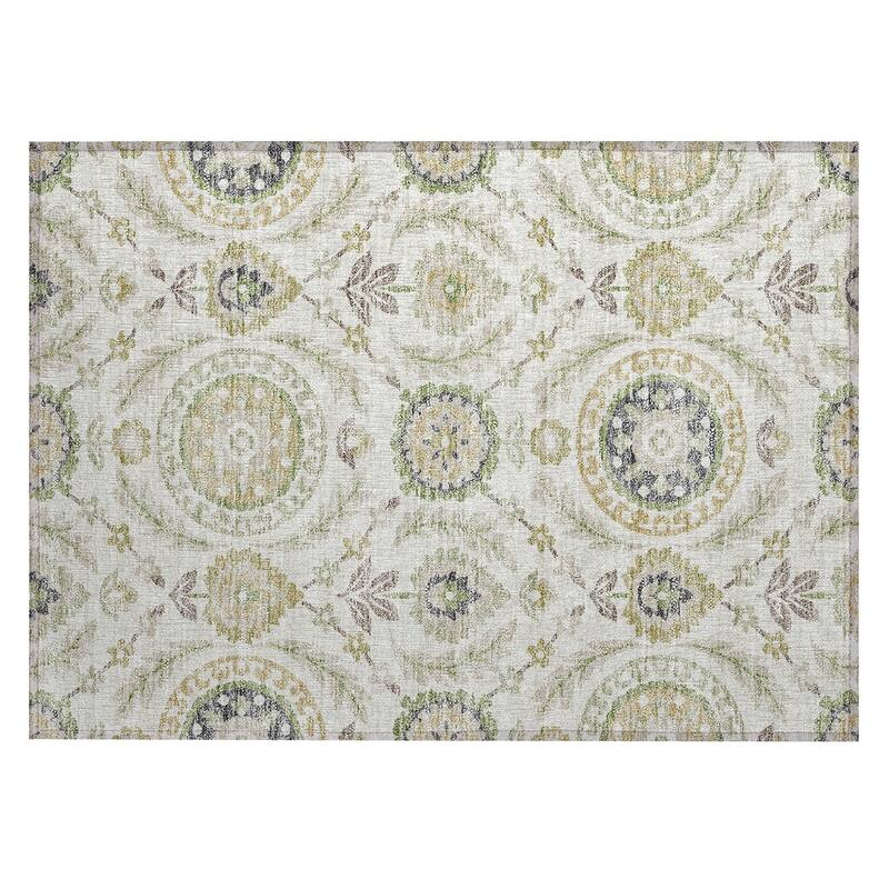 Machine Washable Indoor/ Outdoor Chantille Boho Suzani Rug