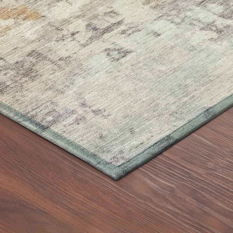 Machine Washable Indoor/ Outdoor Modern Casual Chantille Rug