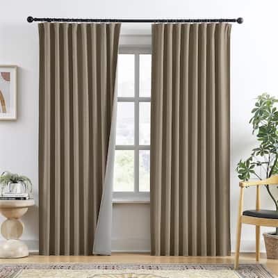 Brown Linen Blackout 50x94" Modern