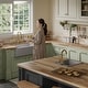 preview thumbnail 10 of 17, Karran Farmhouse Apron Front Quartz Double Bowl Kitchen Sink Kit