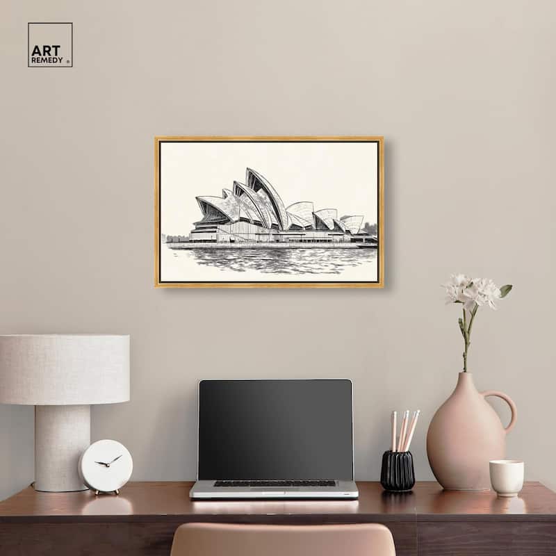 Sails of Sydney Canvas by Art Remedy