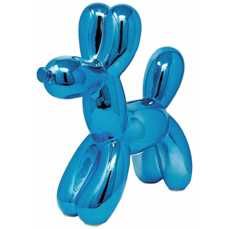 Interior Illusions Plus Royal Blue Ceramic Dog Piggy Bank - 12" tall