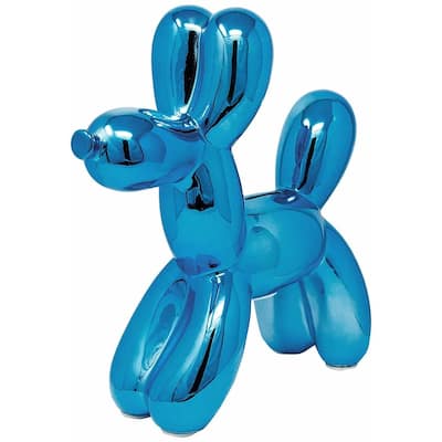 Interior Illusions Plus Royal Blue Ceramic Dog Piggy Bank - 12" tall