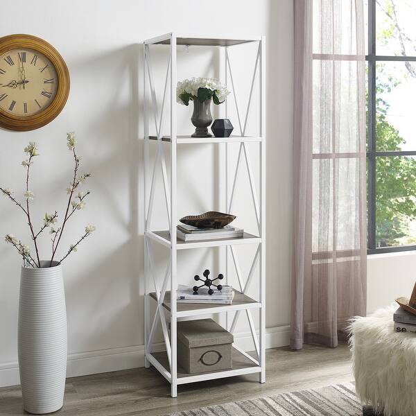 Shop Carbon Loft Hattie X Frame Tower Bookshelf On Sale
