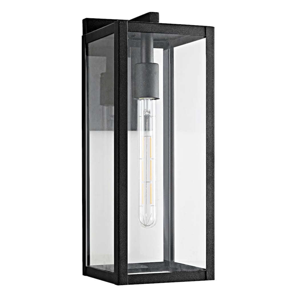 SAFAVIEH Zoja Outdoor Wall Lantern - 6.1"x8"x16" - 6.1" W x 8" D x 16" H - 6Wx8Dx16H
