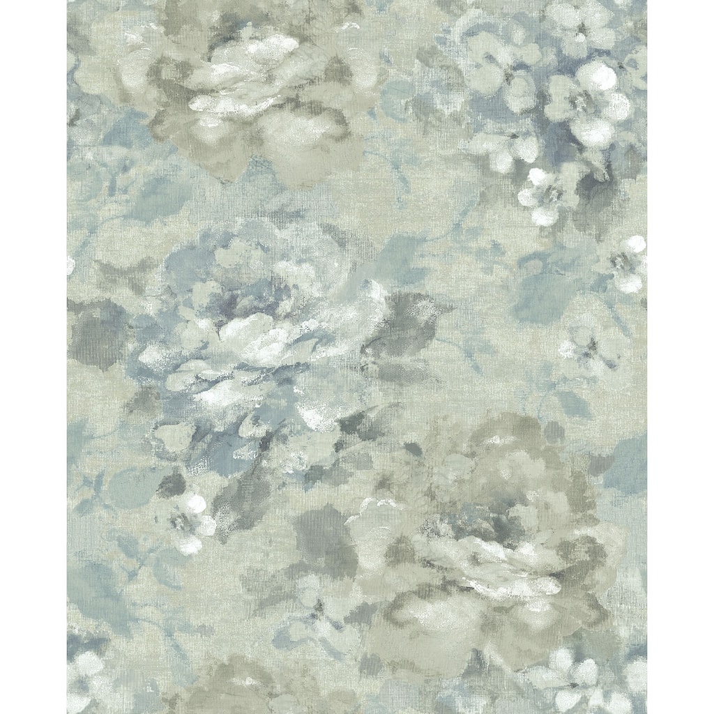 Seabrook Designs Ennio Brushstrokes Floral Unpasted Wallpaper
