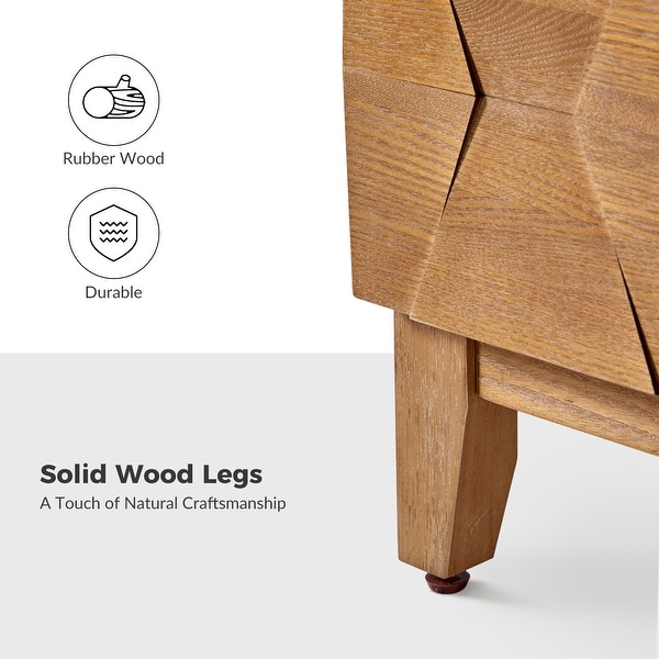 Ethel Mid-Century 2-Drawer Storage Nightstand with