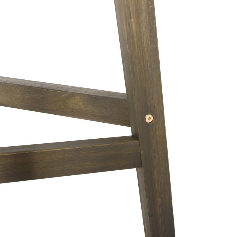 La Brea Outdoor Acacia Wood and Wicker Barstools (Set of 2) by Christopher Knight Home