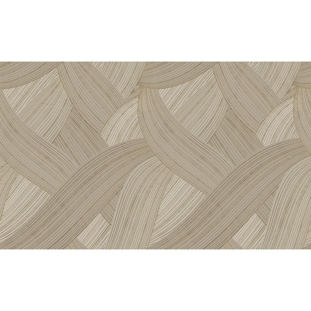 Galerie Wallcoverings Italian Design Collection Unito Geometric Lines Vinyl on Non-woven Metallic Wallpaper Roll Double Width