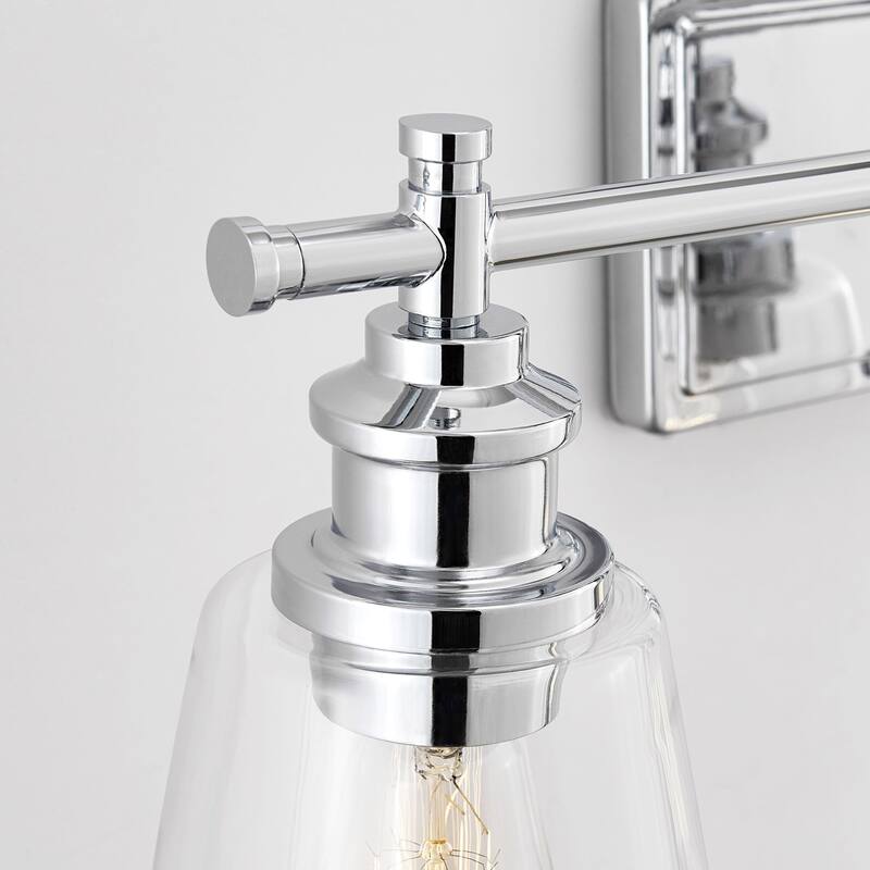 KAWOTI 3 Light Bathroom Vanity Light with Glass Shades