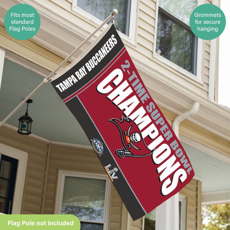Tampa Bay Buccaneers Single Sided Flag w/ 2 Grommets, 3'x5'