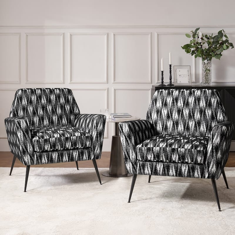 Silas Modern Armchair with Metal Legs set of 2 by HULALA HOME