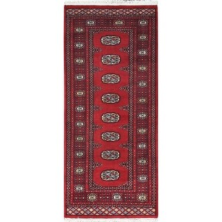 Shahbanu Rugs Deep and Rich Red Hand Knotted Mori Bokara Geometric ...