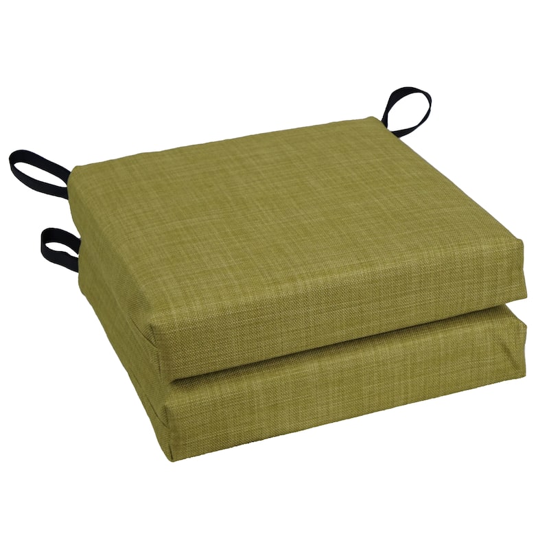 16-inch Indoor/Outdoor Solid Chair Cushions (Set of 2) - 16 x 16 - Avocado