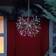 Alpine Corporation 16"H Indoor Holiday 3D Snowflake Hanging Ornament with LED Lights - Multi
