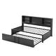 preview thumbnail 24 of 28, Metal Twin Size Daybed w/Twin Size Trundle, Storage Shelves, USB Ports