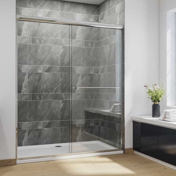 SUNNY SHOWER Double Sliding Shower Doors 58.5