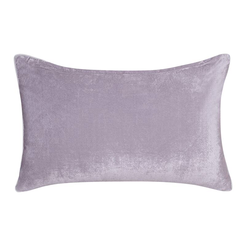 Handwoven Abstract Sequined Outdoor Lumbar Pillow Cover - 24" - Purple and Silver
