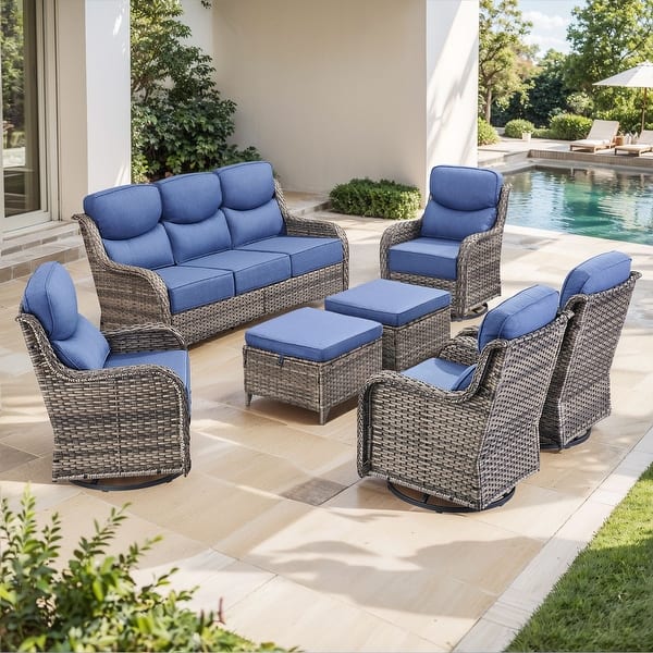 slide 2 of 103, Outdoor Sofa with 6-Inch Thick Cushions Furniture for Porch