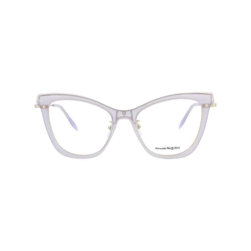Alexander McQueen Cat Eye-Frame Acetate Optical Frames - Violet Gold Transparent - Purple