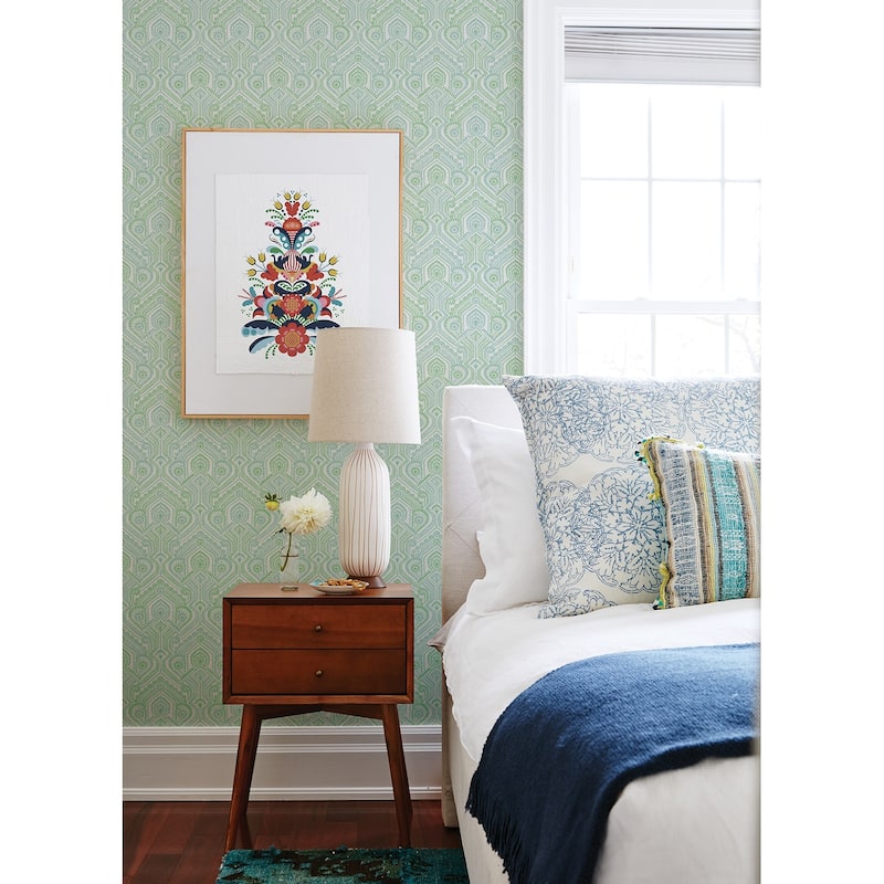 A-Street Prints Fernback Green Ornate Botanical Wallpaper