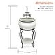 preview thumbnail 3 of 9, Alpine Corporation 32" Tall Outdoor Antique Metal Sink Water Fountain and Stand, White