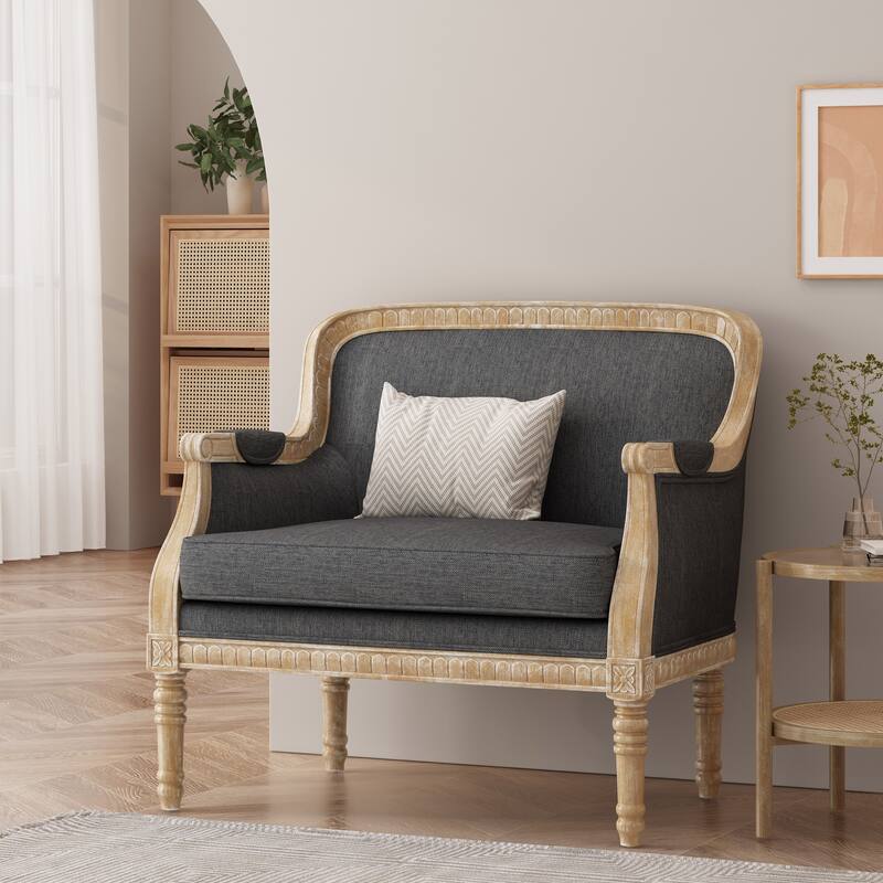 Charcoal 35" Upholstered Club Chair