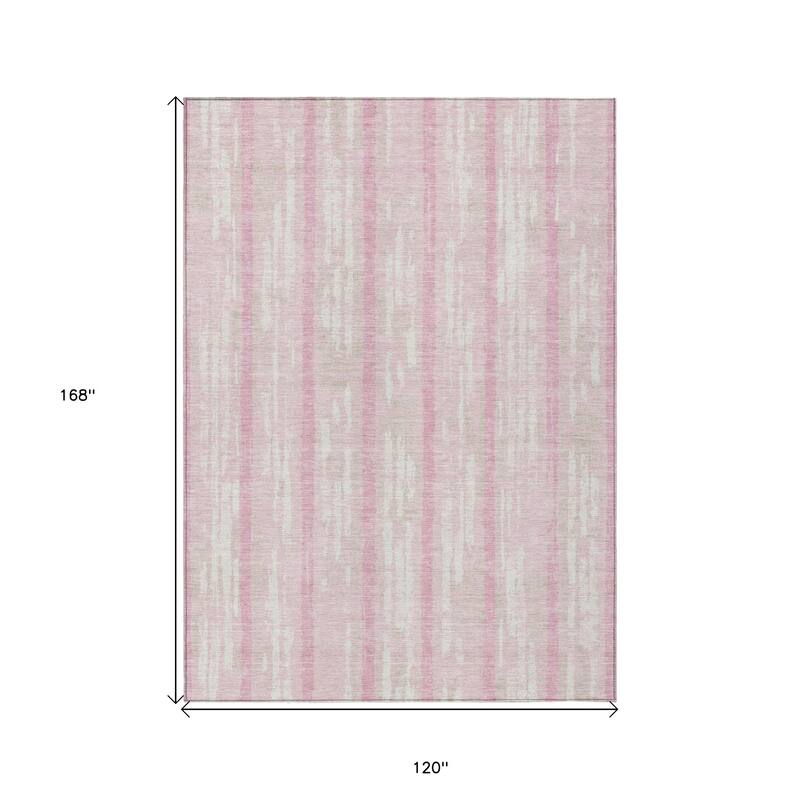 HomeRoots Striped Transitional Rectangle Outdoor Rug