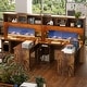 preview thumbnail 41 of 47, L Shaped Desk with File Cabinet and Hutch, Home Office Corner Computer Desk with Drawers and Charge Station