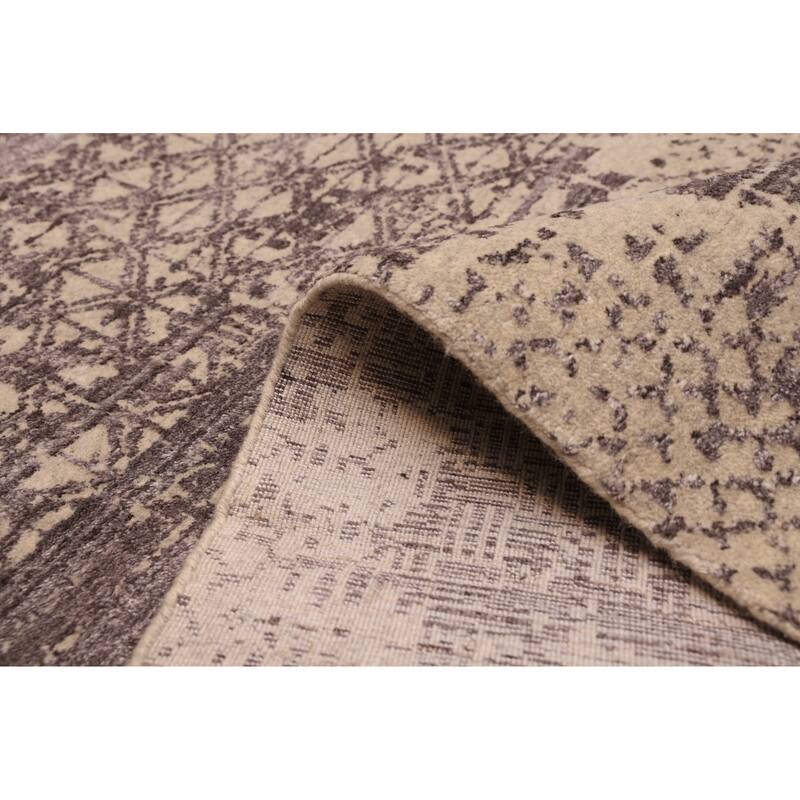 ECARPETGALLERY Hand Loomed Elysian Dark Grey Rug - 8'0 x 9'9