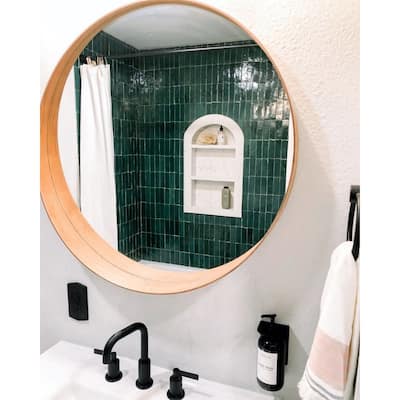 Handmade Moroccan Zellige tile 2x6inch Bejmat in Hunter Green