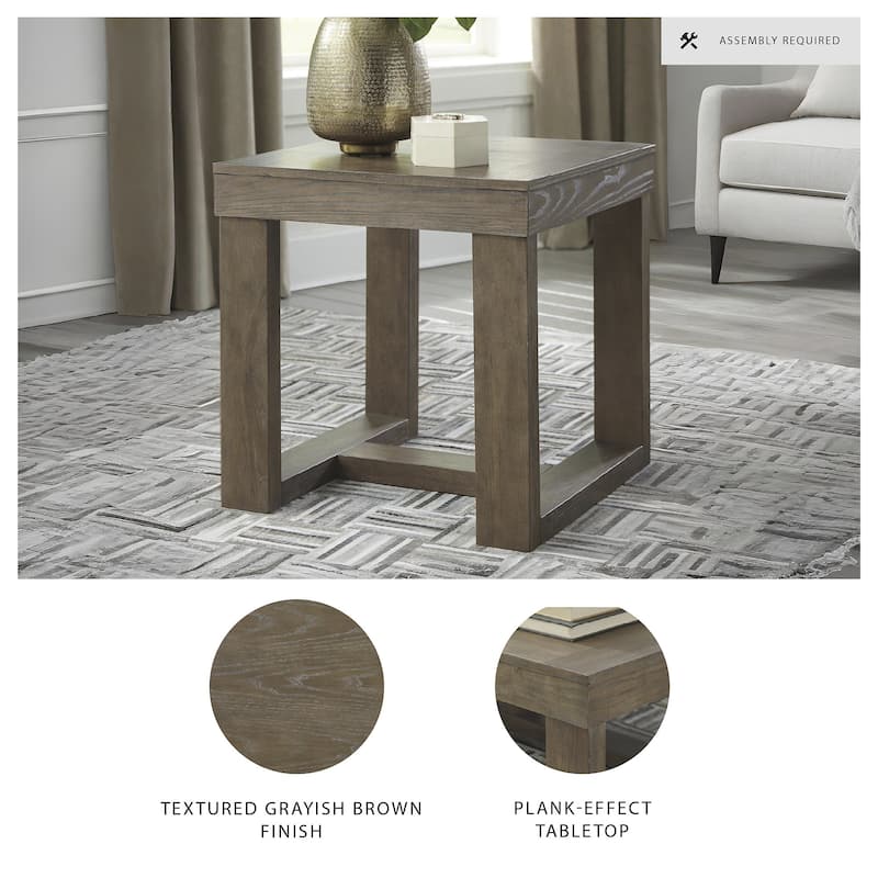 Cariton Gray Square End Table