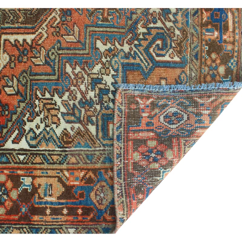 Fine Vintage Distressed Meyramgu Rust/Brown Rug - 5'3" x 7'7"