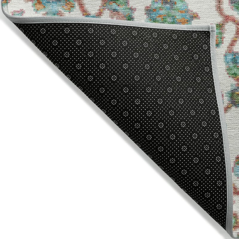 Machine Washable Indoor/Outdoor Traditional Farmhouse Chantille Rug