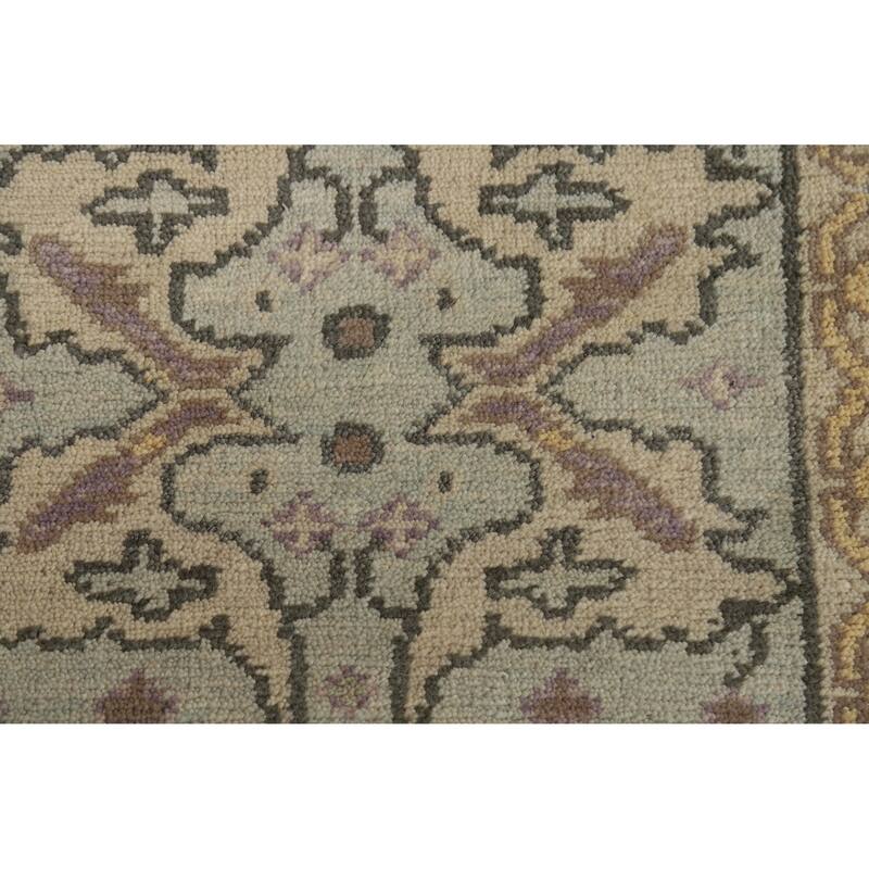 Oushak Oriental Runner Rug Hand-Knotted Transitional Wool Carpet - 2'6"x 9'9"