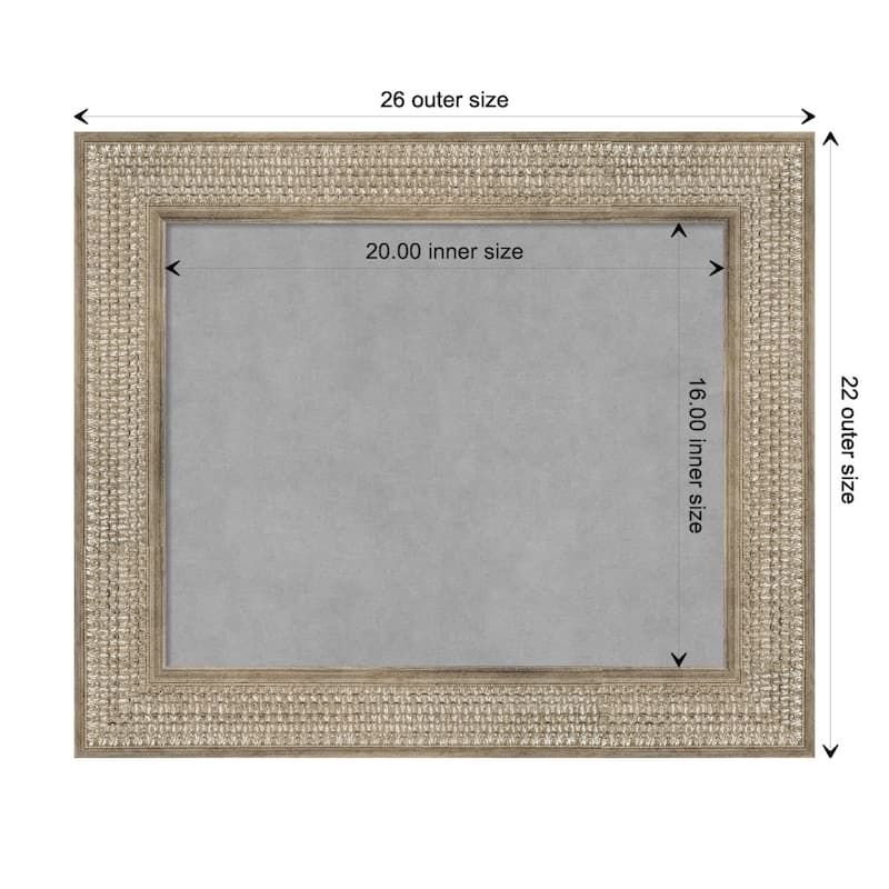Amanti Art Trellis Silver Framed Magnetic Board - Board Size 20x16