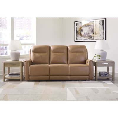 Signature Design by Ashley Tryanny Brown Power Reclining Sofa - 82"W x 39"D x 43"H