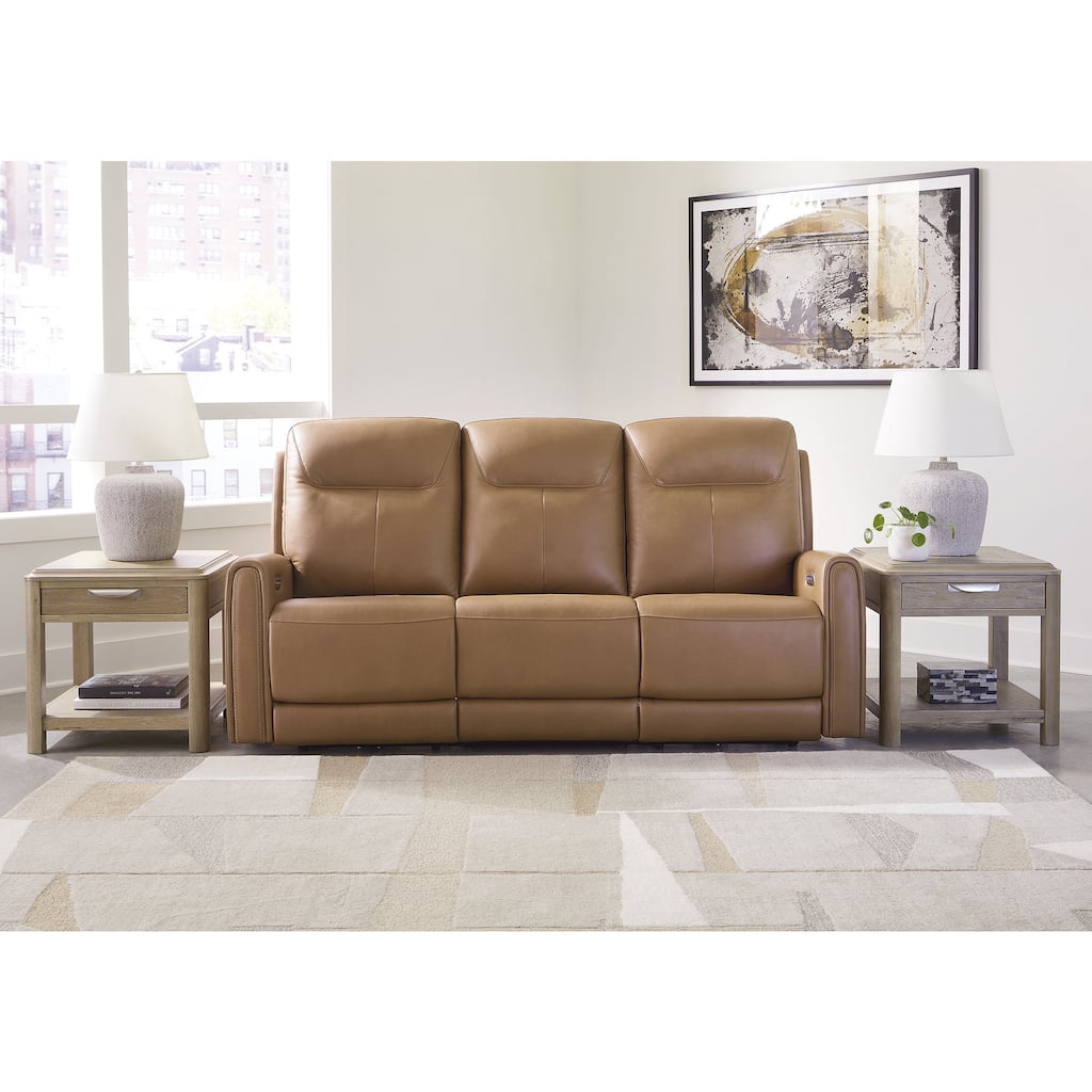 Signature Design by Ashley Tryanny Brown Power Reclining Sofa - 82"W x 39"D x 43"H