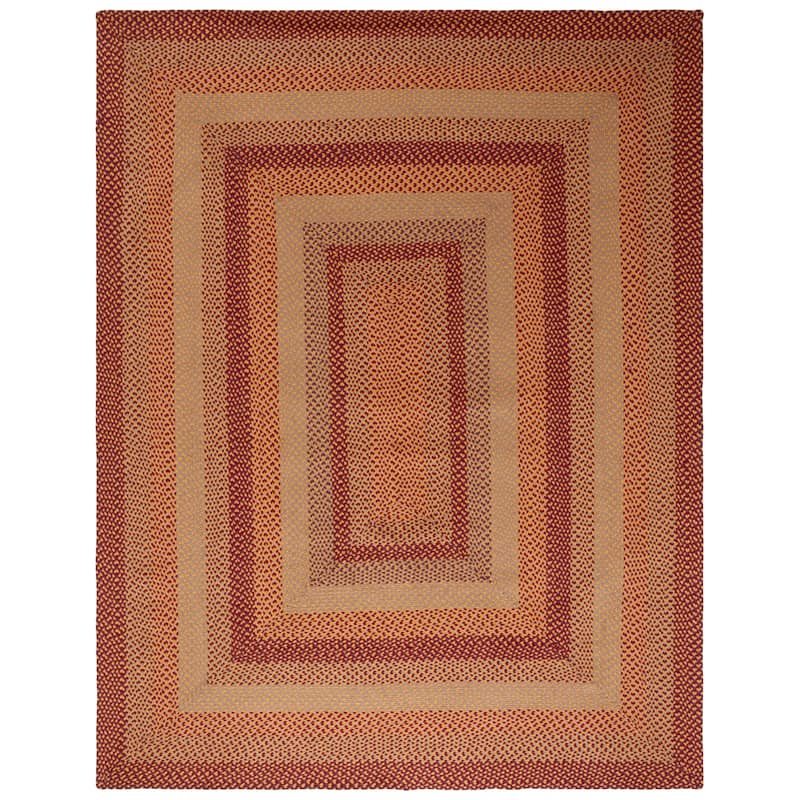 SAFAVIEH Handmade Braided Sylvianne Cotton Rug - 4' x 6' - Yellow/Red