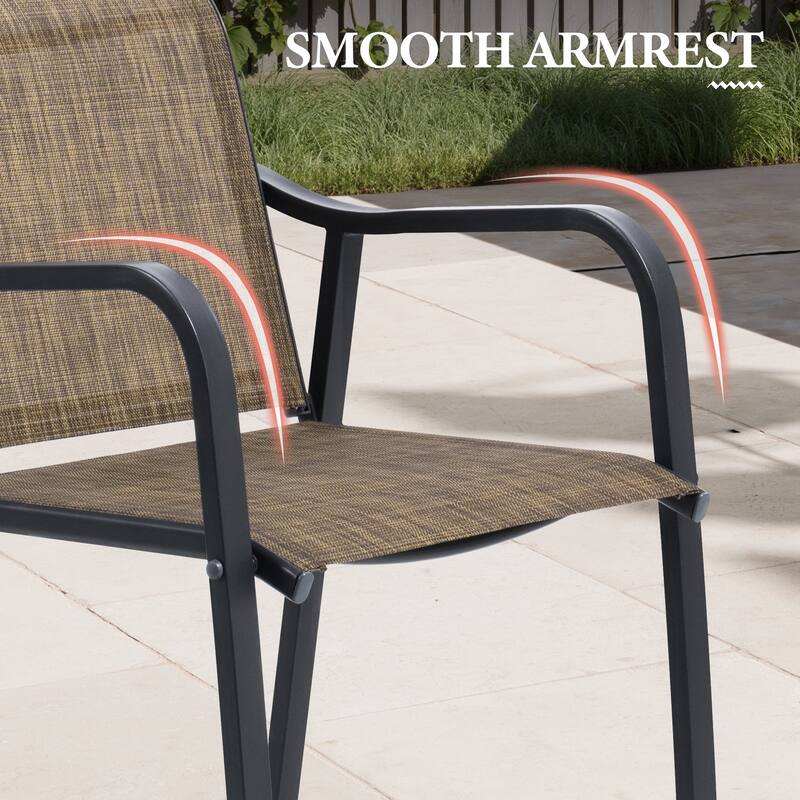 VredHom Outdoor Patio Bar Stools Lightweight Bar Chairs - 21.3" W x 22.5" D x 44" H
