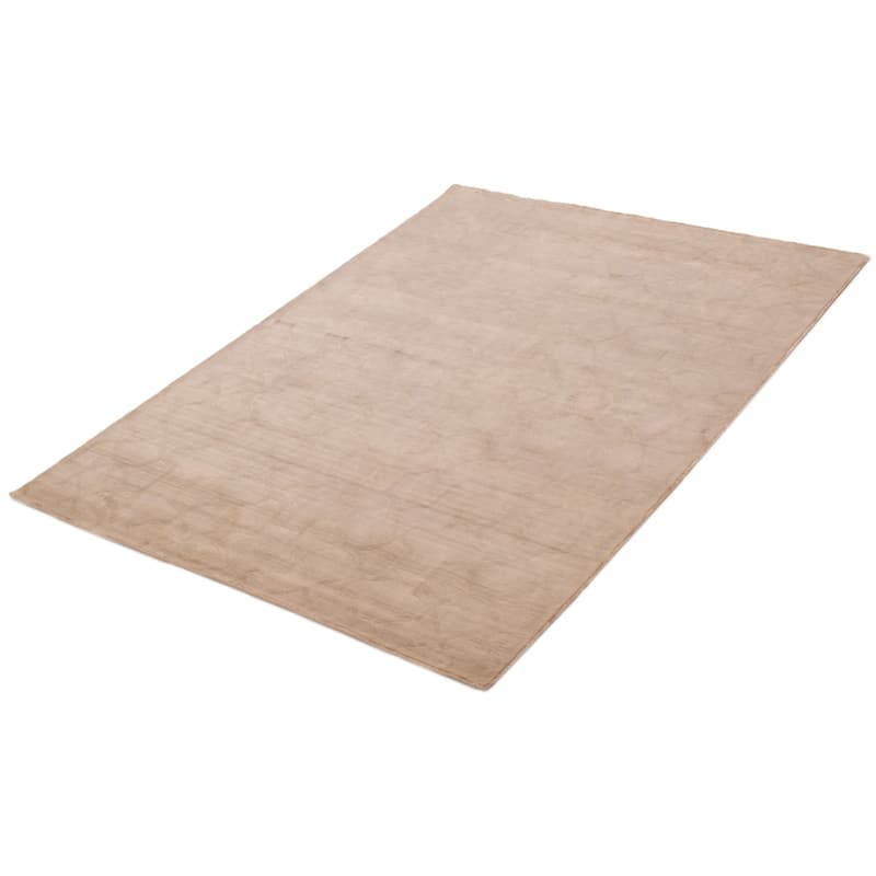 ECARPETGALLERY Hand Loomed Kashkuli Gabbeh White Viscose Rug - 5'4 x 7'8