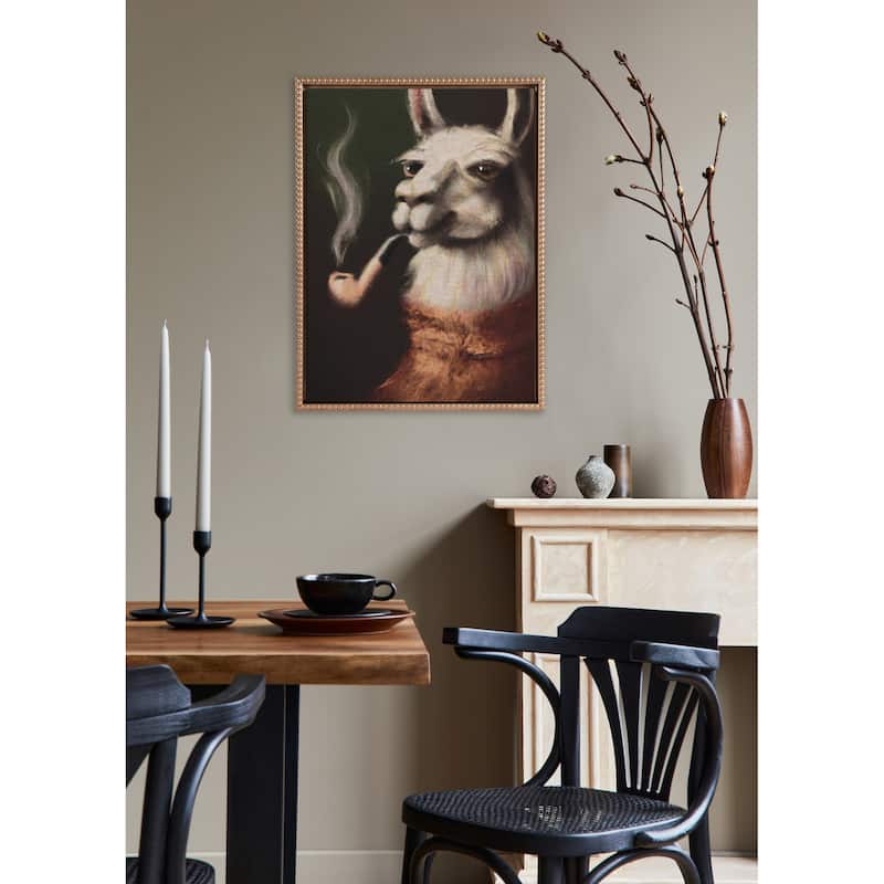 Kate and Laurel Sylvie Beaded Animal Pipe Canvas by Creative Bunch Studio